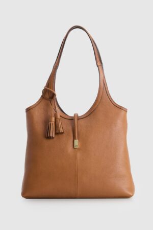 Fadbuzz Women's Caramel Tassel Tote Bag