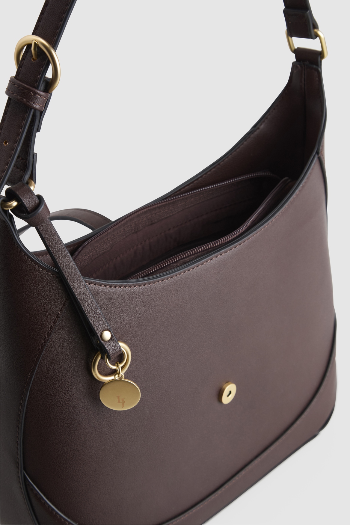 Fadbuzz Women's Espresso Buckle Shoulder Bag - Image 2