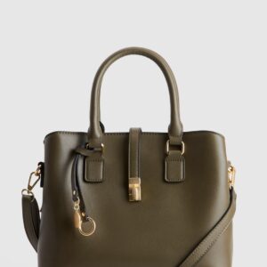 Fadbuzz Women's Olive Lock Satchel Bag