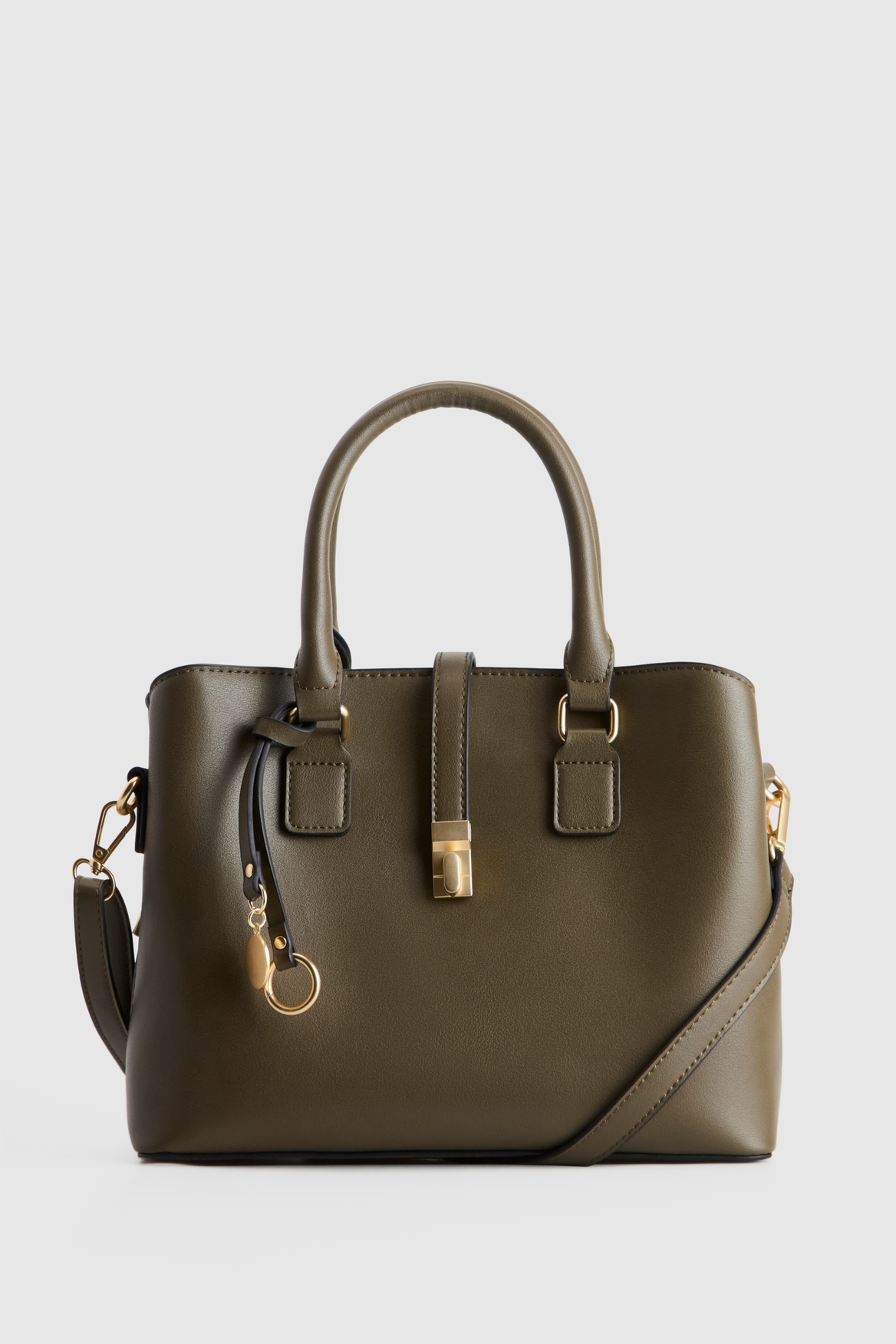 Fadbuzz Women's Olive Lock Satchel Bag