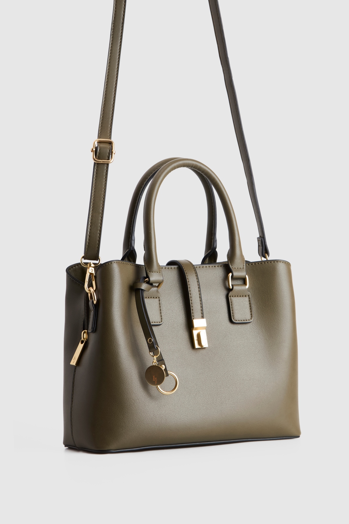 Fadbuzz Women's Olive Lock Satchel Bag - Image 2