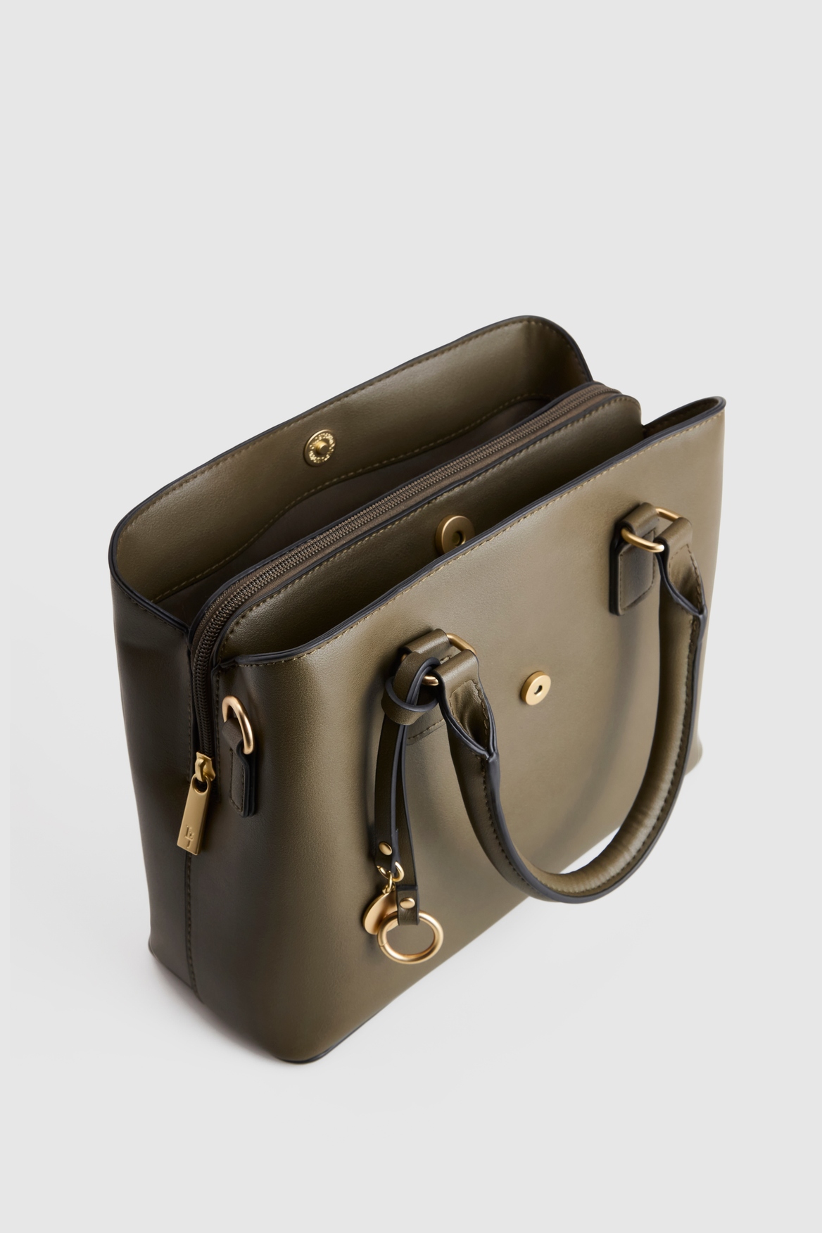 Fadbuzz Women's Olive Lock Satchel Bag - Image 4