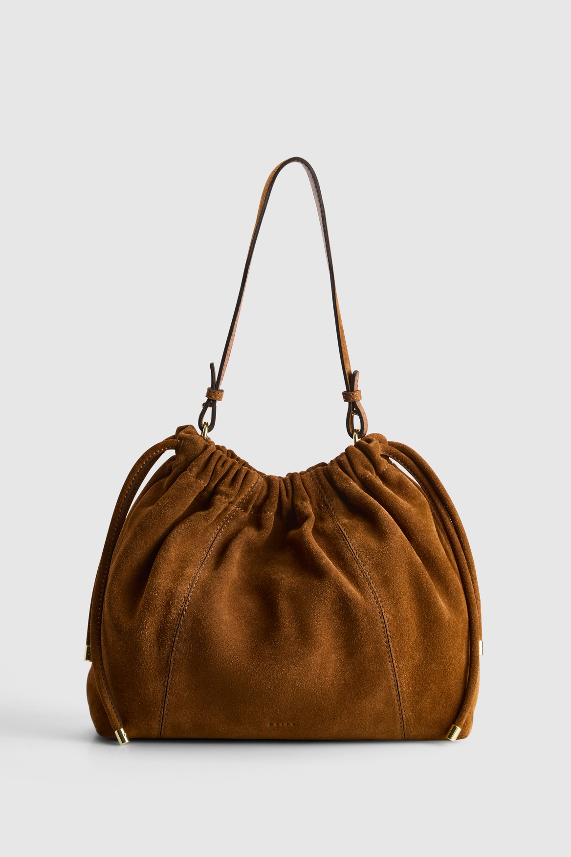Fadbuzz Women's Tan Suede Gathered Hobo Bag