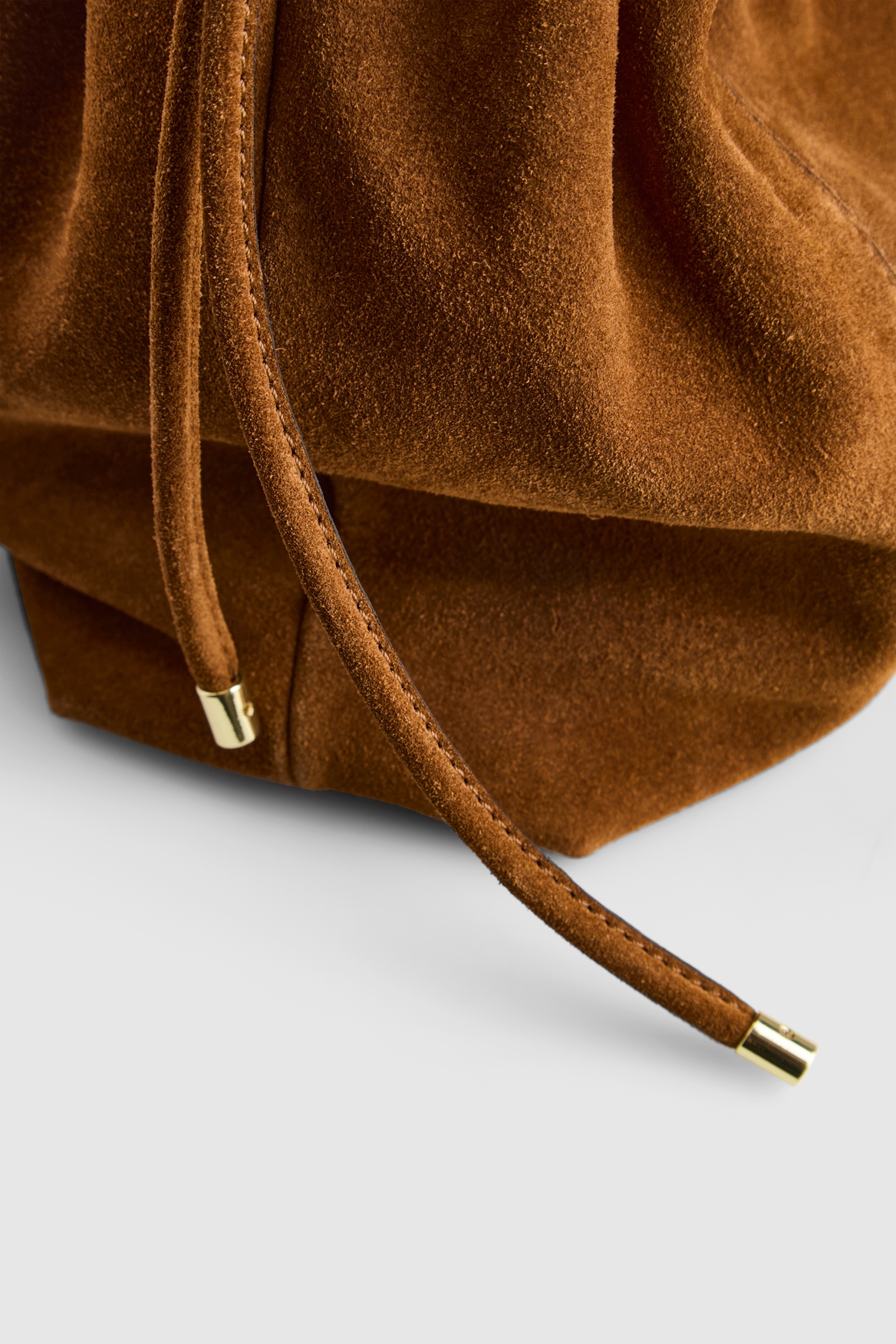 Fadbuzz Women's Tan Suede Gathered Hobo Bag - Image 5