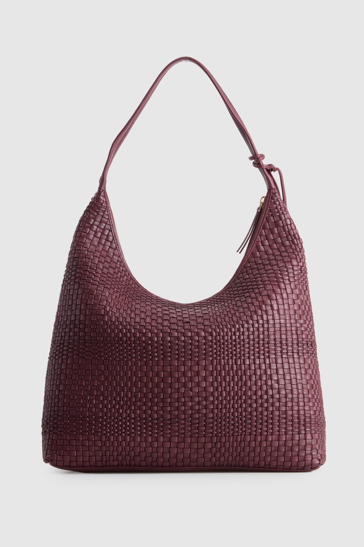 Fadbuzz Women's Burgundy Woven Hobo Shoulder Bag - Image 3